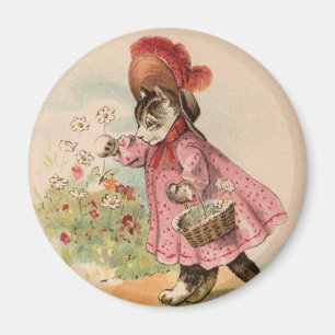 Vintag Kitty Magnet