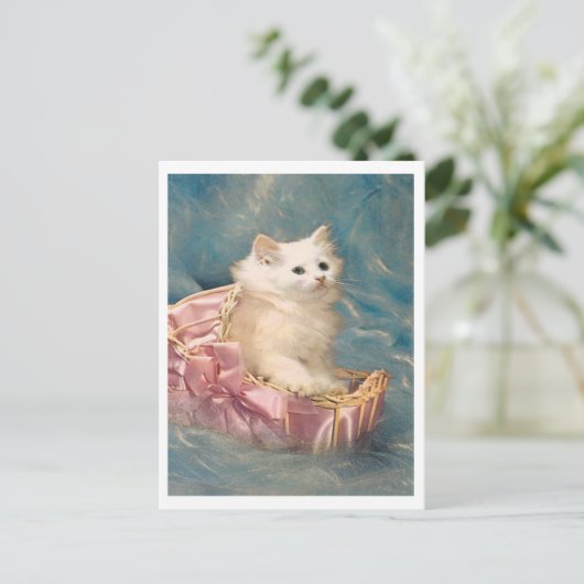 Vintag Kitty Postkarte (Stehend Vorderseite)