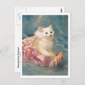 Vintag Kitty Postkarte (Vorne/Hinten)