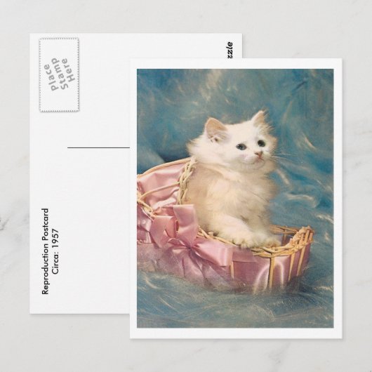 Vintag Kitty Postkarte (Vorne/Hinten)