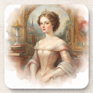 Vintag, klassisch, eine Prinzessin in opulenter Um Getränkeuntersetzer