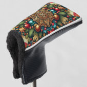 Vintag/klassisch farbenfrohe Weihnachten Golf Headcover (3/4 Vorderseite)