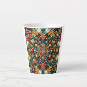 Vintag/klassisch farbenfrohe Weihnachten Milchtasse