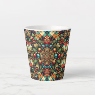 Vintag/klassisch farbenfrohe Weihnachten Milchtasse