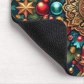 Vintag/klassisch farbenfrohe Weihnachten Mousepad (Ecke)
