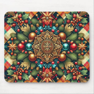 Vintag/klassisch farbenfrohe Weihnachten Mousepad