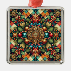 Vintag/klassisch farbenfrohe Weihnachten Ornament Aus Metall