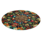 Vintag/klassisch farbenfrohe Weihnachten Schneidebrett (Ecke)