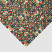 Vintag/klassisch farbenfrohe Weihnachten Seidenpapier (Ausschnitt)