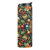 Vintag/klassisch farbenfrohe Weihnachten Thermosbecher (Nach links gedreht)