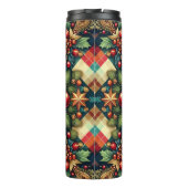 Vintag/klassisch farbenfrohe Weihnachten Thermosbecher (Rückseite)