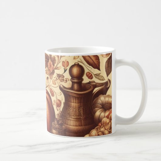 Vintag/klassisch glückliches Erntedankfest Kaffeetasse (Rechts)