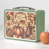 Vintag/klassisch glückliches Erntedankfest Metall Brotdose (Beispiel)