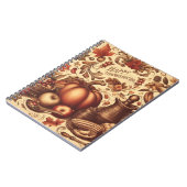 Vintag/klassisch glückliches Erntedankfest Notizblock (Linke Seite)