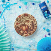 Vintag/klassisch glückliches Erntedankfest Pappteller (Party)