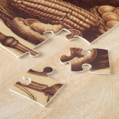 Vintag/klassisch glückliches Erntedankfest Puzzle (Seite)