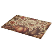 Vintag/klassisch glückliches Erntedankfest Schneidebrett (Ecke)