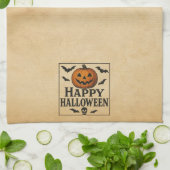 Vintag/klassisch Halloween Jack-o-Laterne Geschirrtuch (Gefaltet)