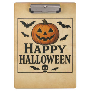 Vintag/klassisch Halloween Jack-o-Laterne Klemmbrett