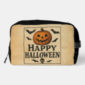 Vintag/klassisch Halloween Jack-o-Laterne Waschbeutel (Rückseite)