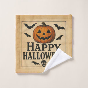 Vintag/klassisch Halloween Jack-o-Laterne Waschlappen