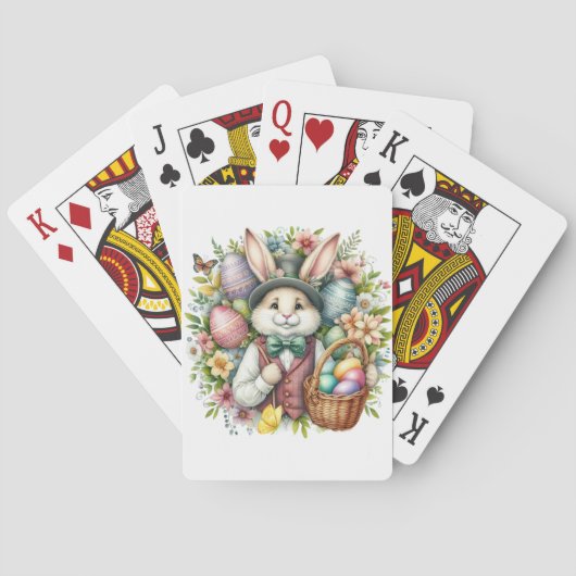 Vintag/klassisch Niedlich Osterhase Spielkarten (Rückseite)