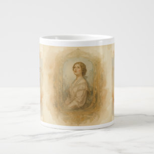 Vintag, klassisch, schöne Frau der Vergangenheit, Jumbo-Tasse