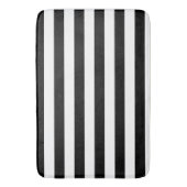 Vintag klassische schwarz-weiße Streifen Badematte (Vorderseite Vertikal)