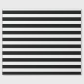 Vintag klassische schwarz-weiße Streifen Geschenkpapier (Flach)