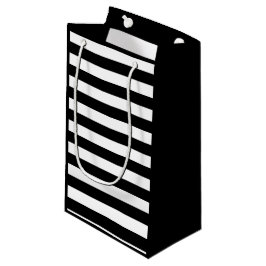 Vintag klassische schwarz-weiße Streifen Kleine Geschenktüte