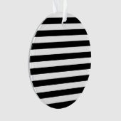 Vintag klassische schwarz-weiße Streifen Ornament (Vorderseite)