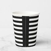 Vintag klassische schwarz-weiße Streifen Pappbecher (Rechts)