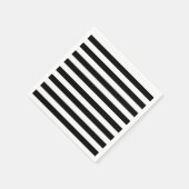 Vintag klassische schwarz-weiße Streifen Serviette (Ecke)