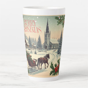 Vintag/klassische Weihnachtsszene Milchtasse