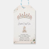 Vintag | Kleine Princess Baby Dusche Vielen Dank Geschenkanhänger (Vorderseite)