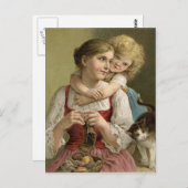 Vintag Knetmutter Postkarte (Vorne/Hinten)