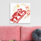 Vintag koala leinwanddruck (Insitu (Wohnzimmer))