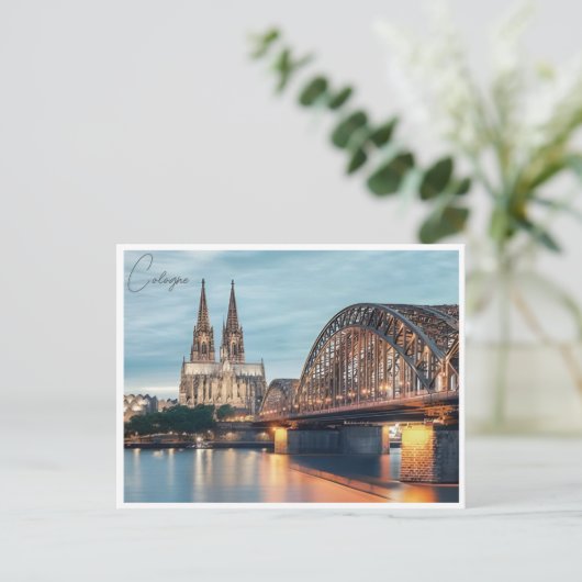 Vintag Köln Deutschland Reiseroute Postkarte (Stehend Vorderseite)