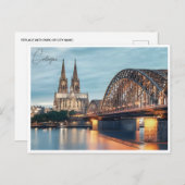 Vintag Köln Deutschland Reiseroute Postkarte (Vorne/Hinten)