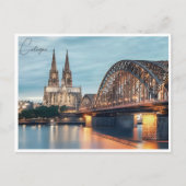 Vintag Köln Deutschland Reiseroute Postkarte (Vorderseite)