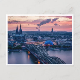Vintag Köln Deutschland Reiseroute Postkarte