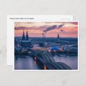 Vintag Köln Deutschland Reiseroute Postkarte (Vorne/Hinten)