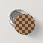 Vintag kontrolliert in Warm Browns Button (Vorne & Hinten)