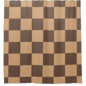 Vintag kontrolliert in Warm Browns Duschvorhang (Vorderseite)