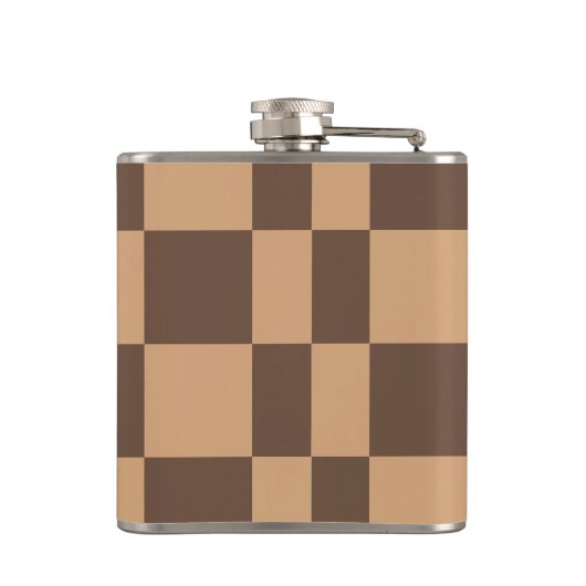 Vintag kontrolliert in Warm Browns Flachmann (Rückseite)