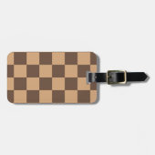 Vintag kontrolliert in Warm Browns Gepäckanhänger (Vorderseite horizontal)