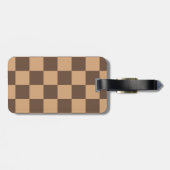 Vintag kontrolliert in Warm Browns Gepäckanhänger (Rückseite horizontal)