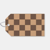 Vintag kontrolliert in Warm Browns Geschenkanhänger (Rückseite Horizontal)