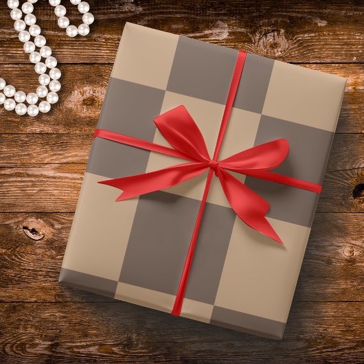 Vintag kontrolliert in Warm Browns Geschenkpapier
