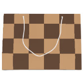 Vintag kontrolliert in Warm Browns Große Geschenktüte (Vorderseite)
